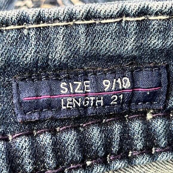 Vigoss Dublin Capri Jeans Womens 9/10 Blue Stretch Denim Heavy Stitching - Picture 6 of 10